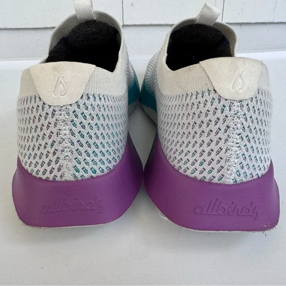 Allbirds Tree Dasher Relay Sneakers White Blue Purple size 9 - Picture 9 of 11